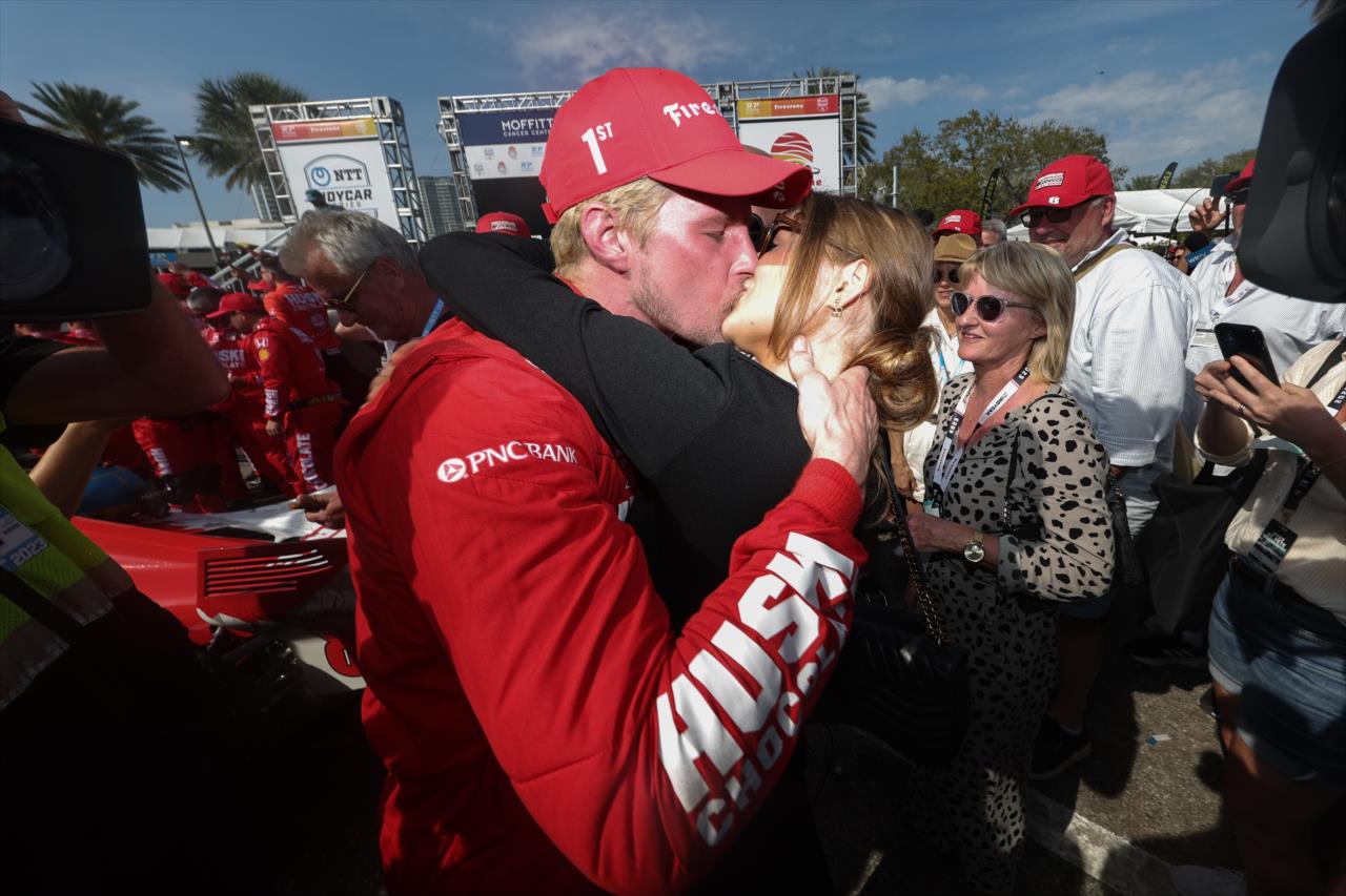Marcus Ericsson with his girlfriend Iris - Firestone Grand Prix of St. Petersburg - By: Chris Owens -- Photo by: Chris Owens